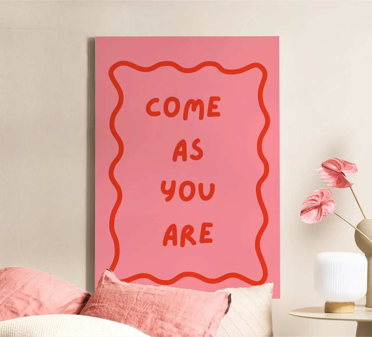 Come as you are, retro, quote canvas by pdigitalprints
