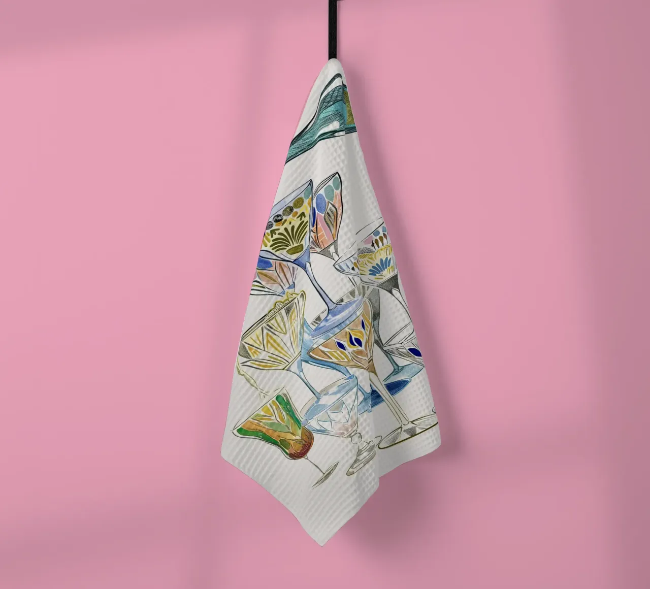 Torre per bevande, carrello da bar Cheers canovaccio da cucina da Peaches Art Prints