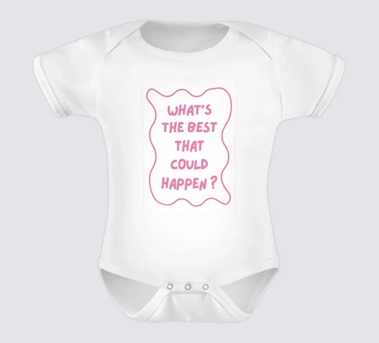 Was ist das Beste, was passieren kann, Typografie, positiv Kurzarm Babybody von pdigitalprints