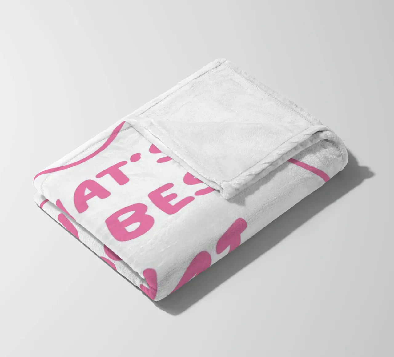 Whats the best that could happen, typography, positive fleece blanket by pdigitalprints
