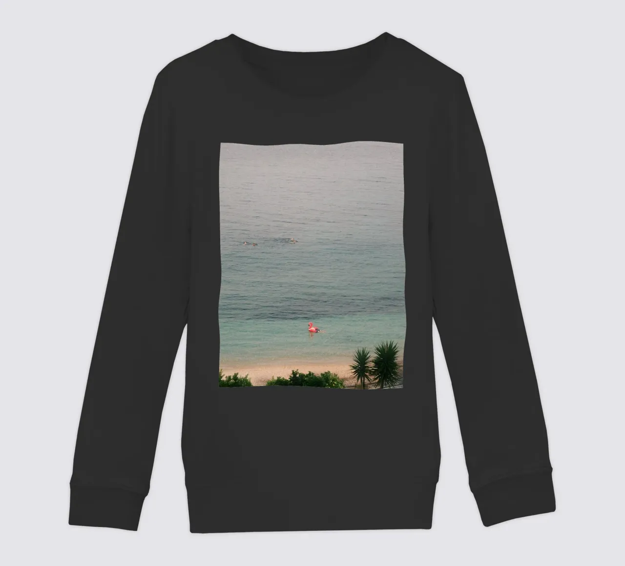 Pink Flamingo Float felpa bambino da FujiPrints