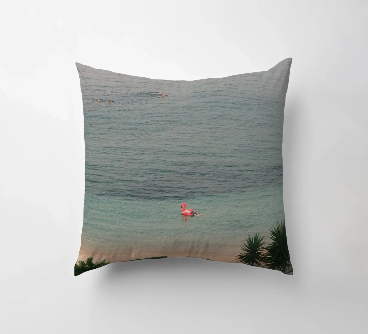 Pink Flamingo Float cuscino da FujiPrints