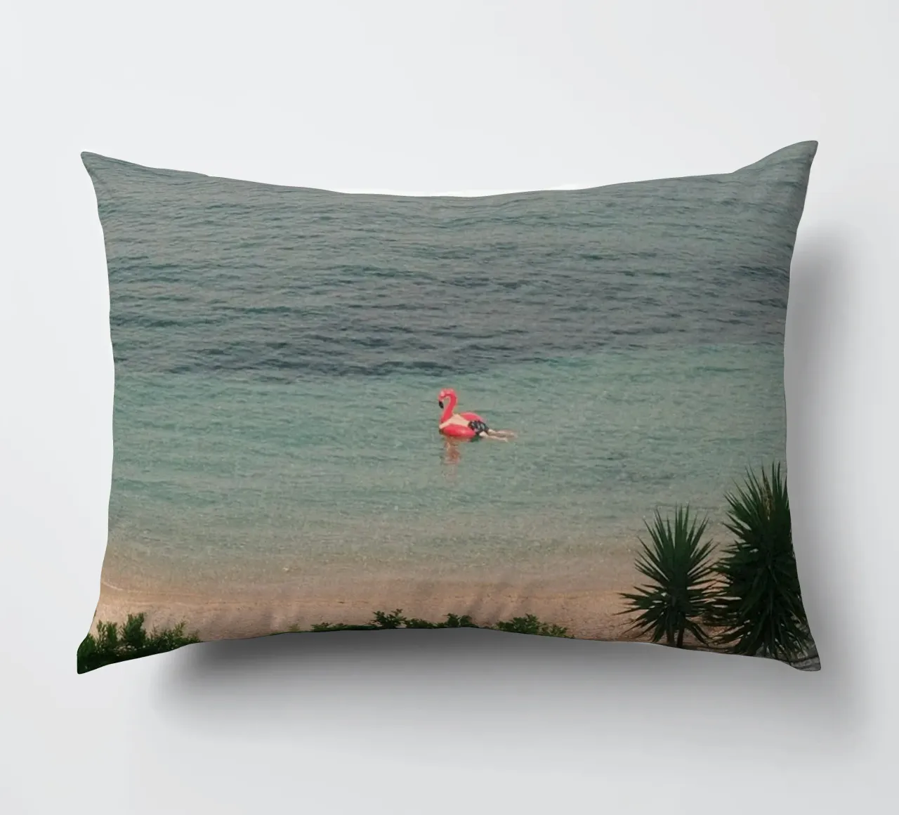 Pink Flamingo Float cuscino da FujiPrints