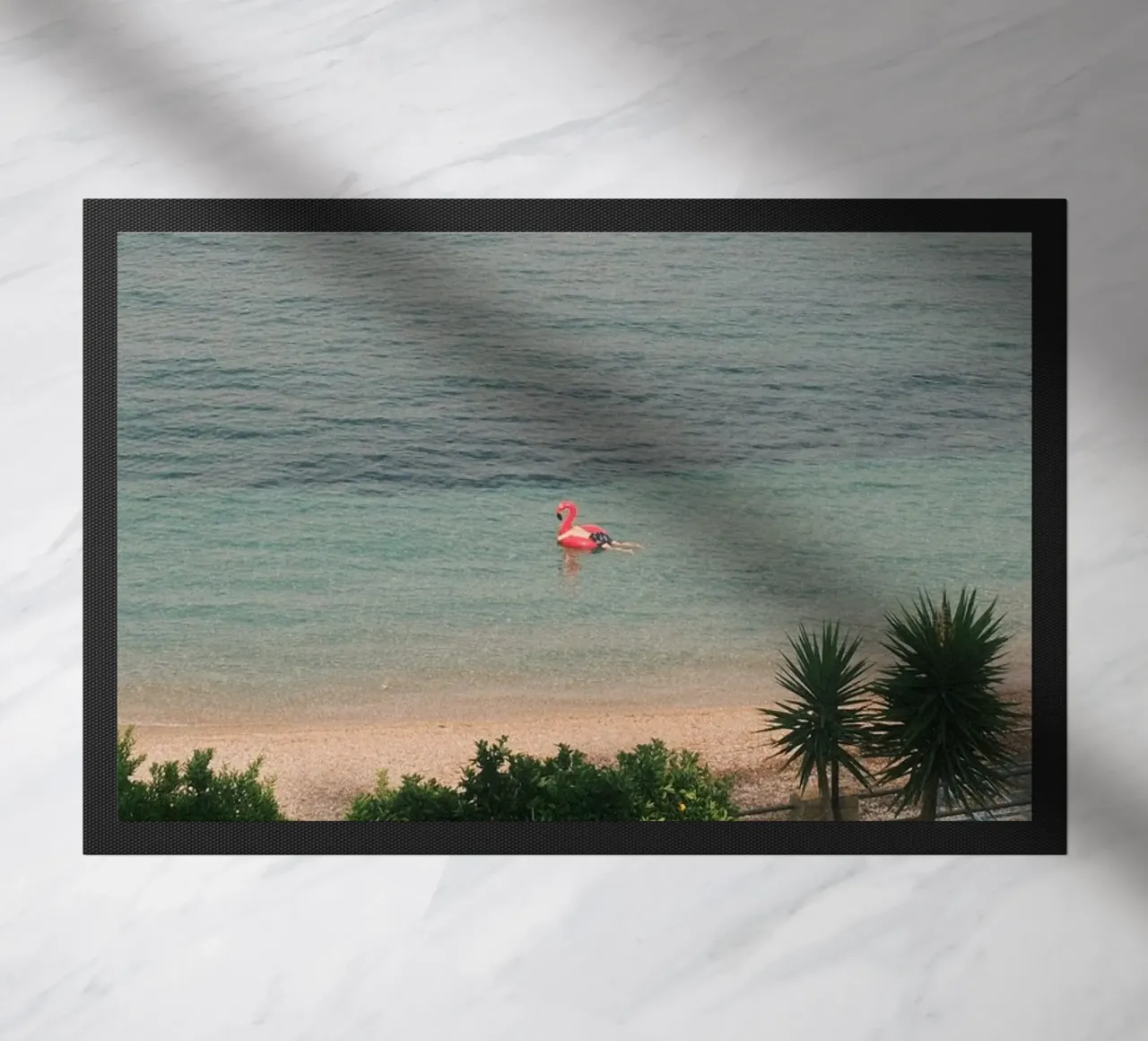 Pink Flamingo Float zerbino da FujiPrints