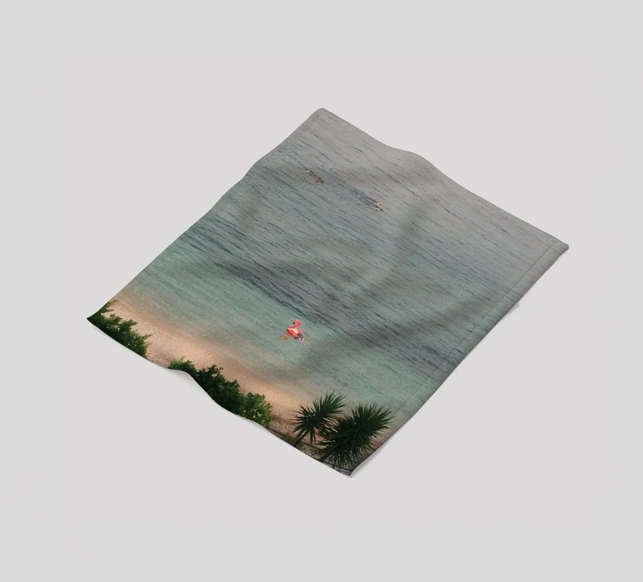 Pink Flamingo Float coperta in pile da FujiPrints