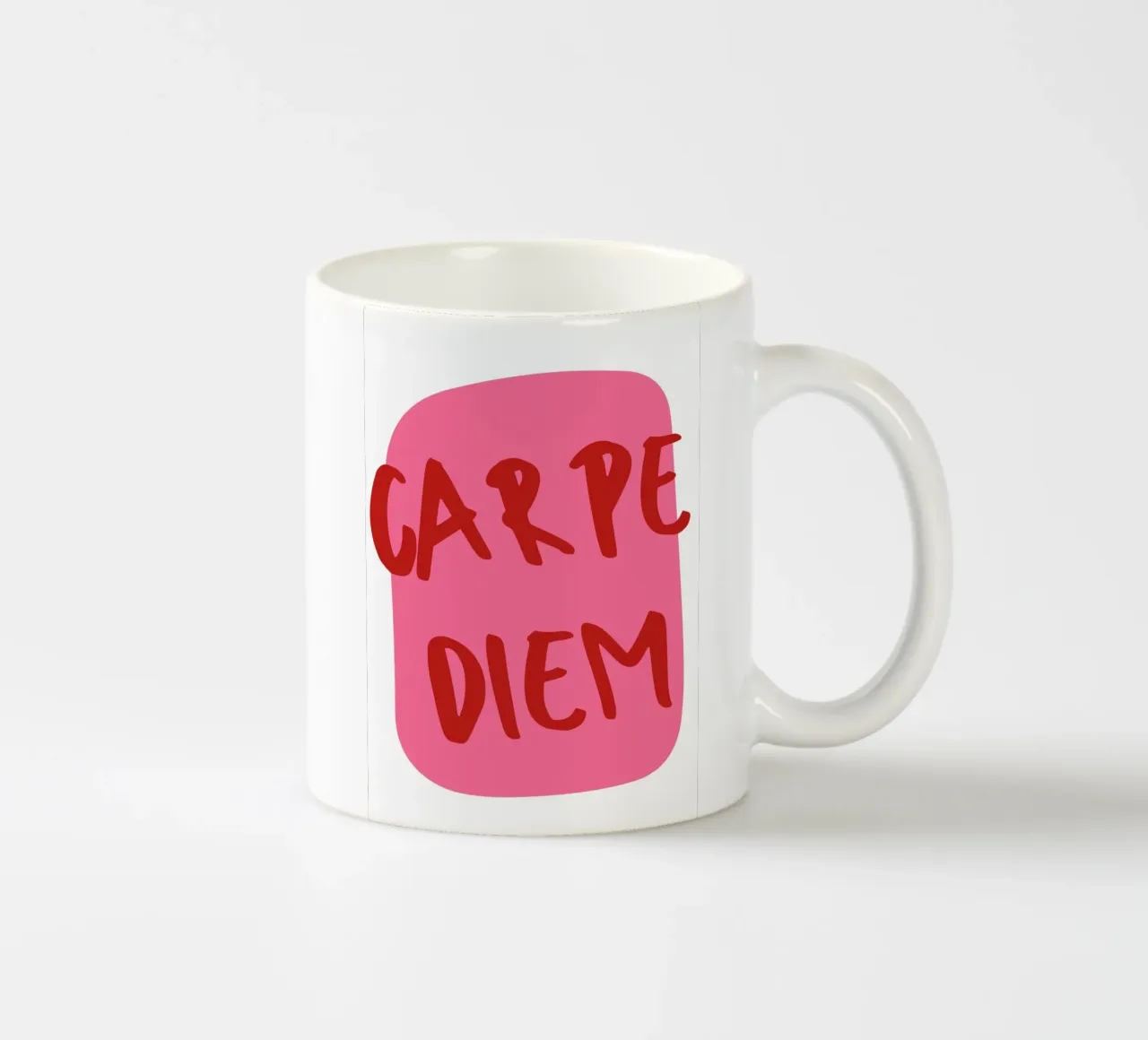Carpe Diem, Typography,quote ceramic mug by pdigitalprints