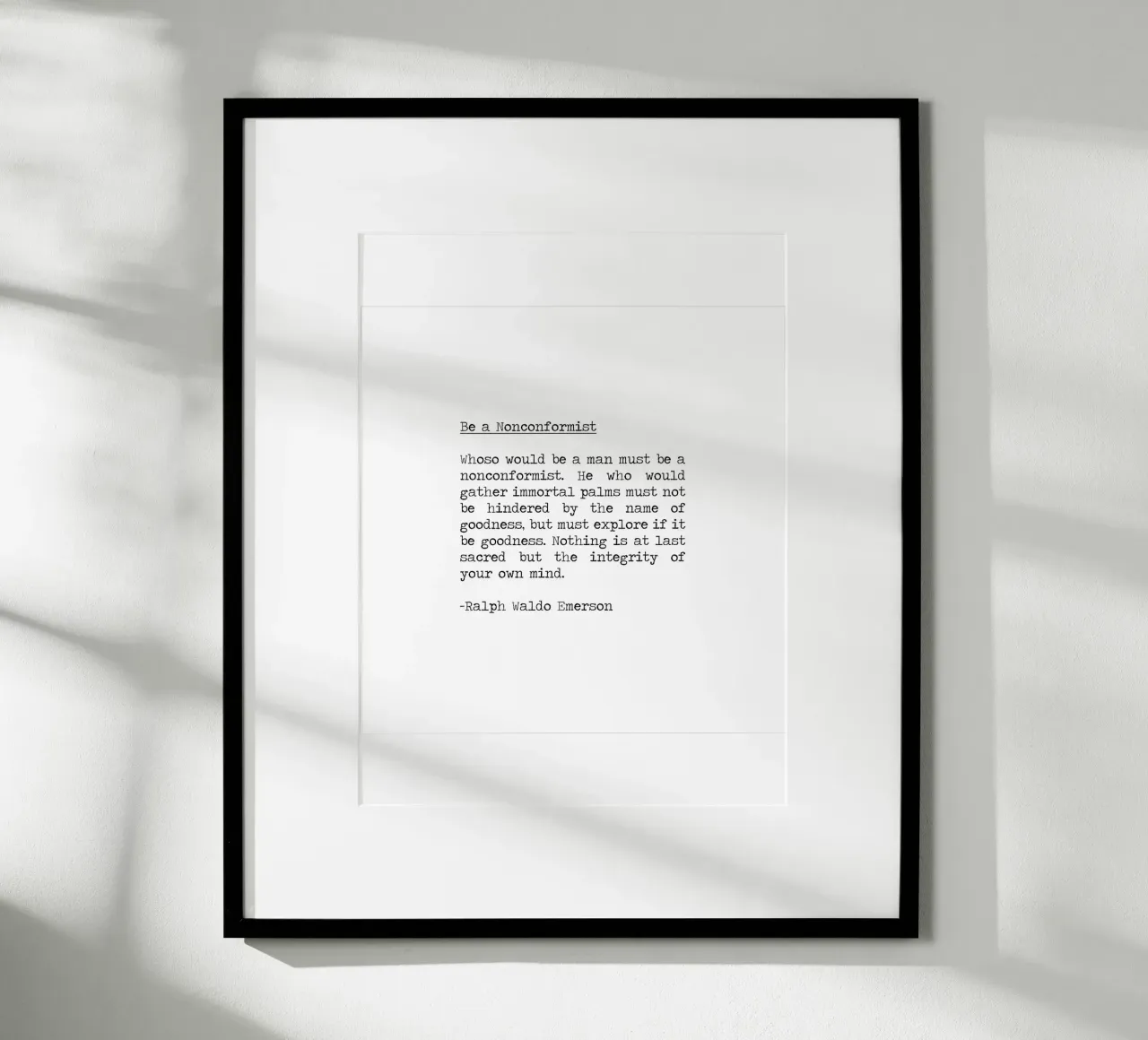 Wees een non-conformist integriteit is heilig, Ralph Waldo Emerson hahnemühle van Summer Soul Co. - Quotes