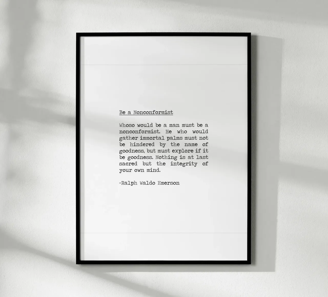 Wees een non-conformist integriteit is heilig, Ralph Waldo Emerson hahnemühle van Summer Soul Co. - Quotes