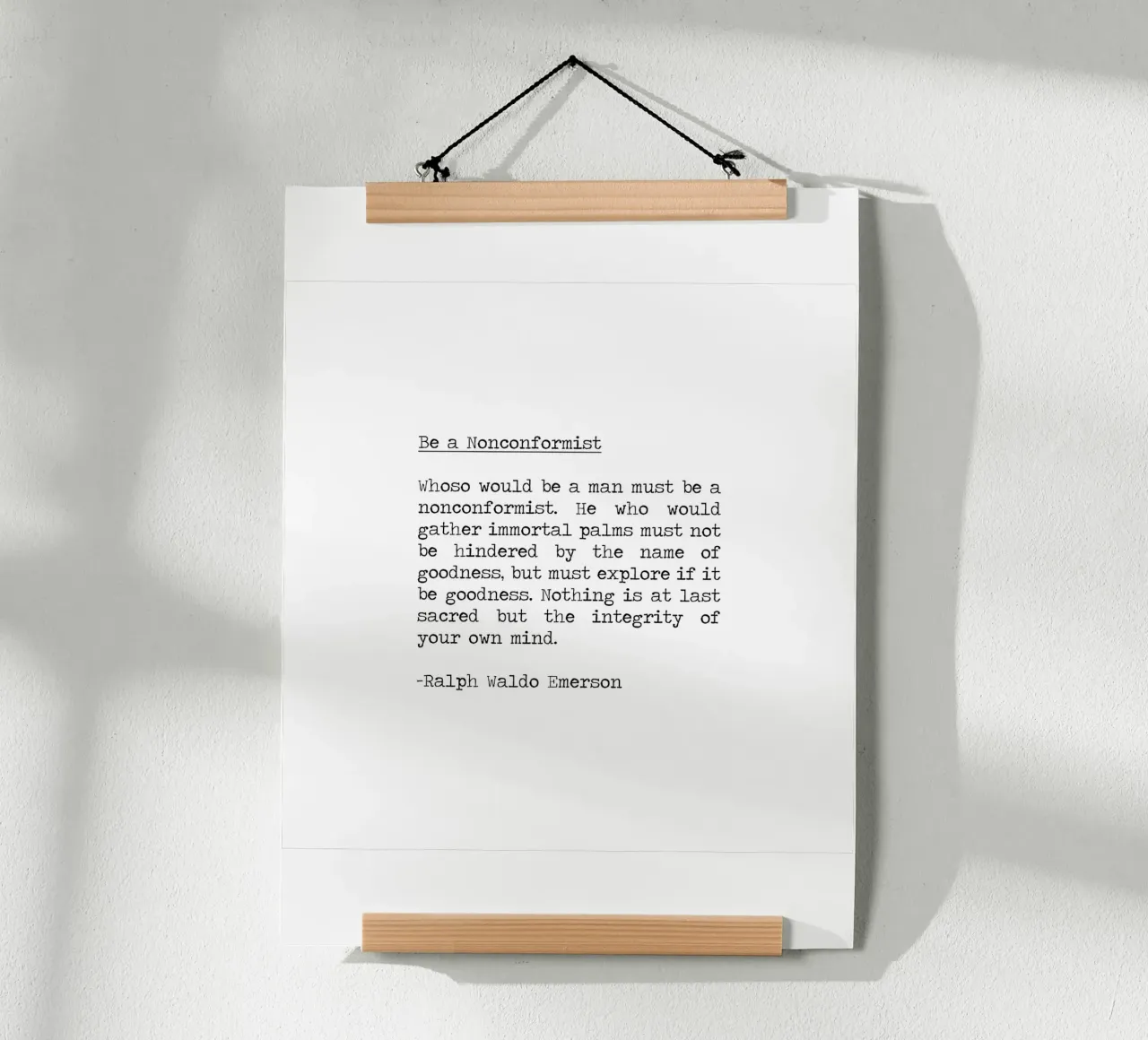 Wees een non-conformist integriteit is heilig, Ralph Waldo Emerson hahnemühle van Summer Soul Co. - Quotes