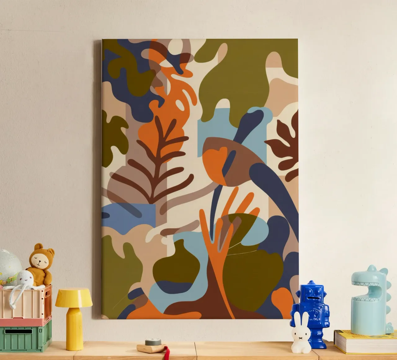 Abstract gebladerte canvas van Artie Shifa