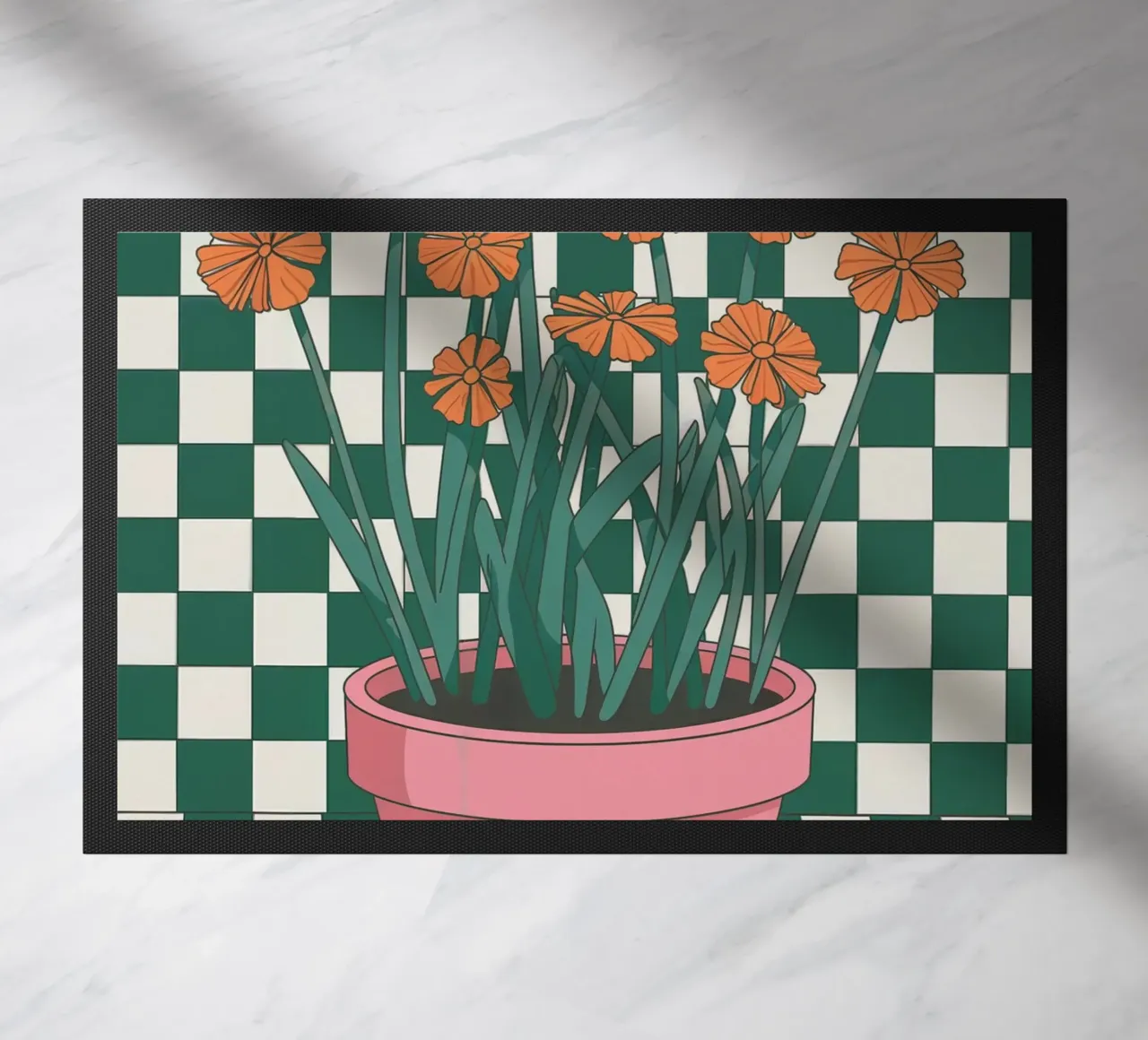 Fiore in vaso zerbino da logic