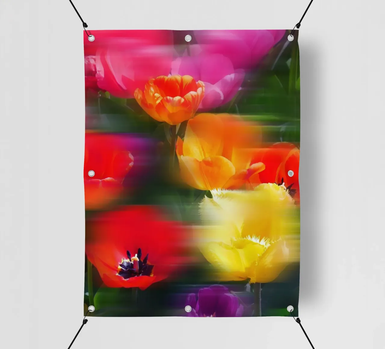 Fiori vibranti in movimento telo in pvc da Dagmar Pels