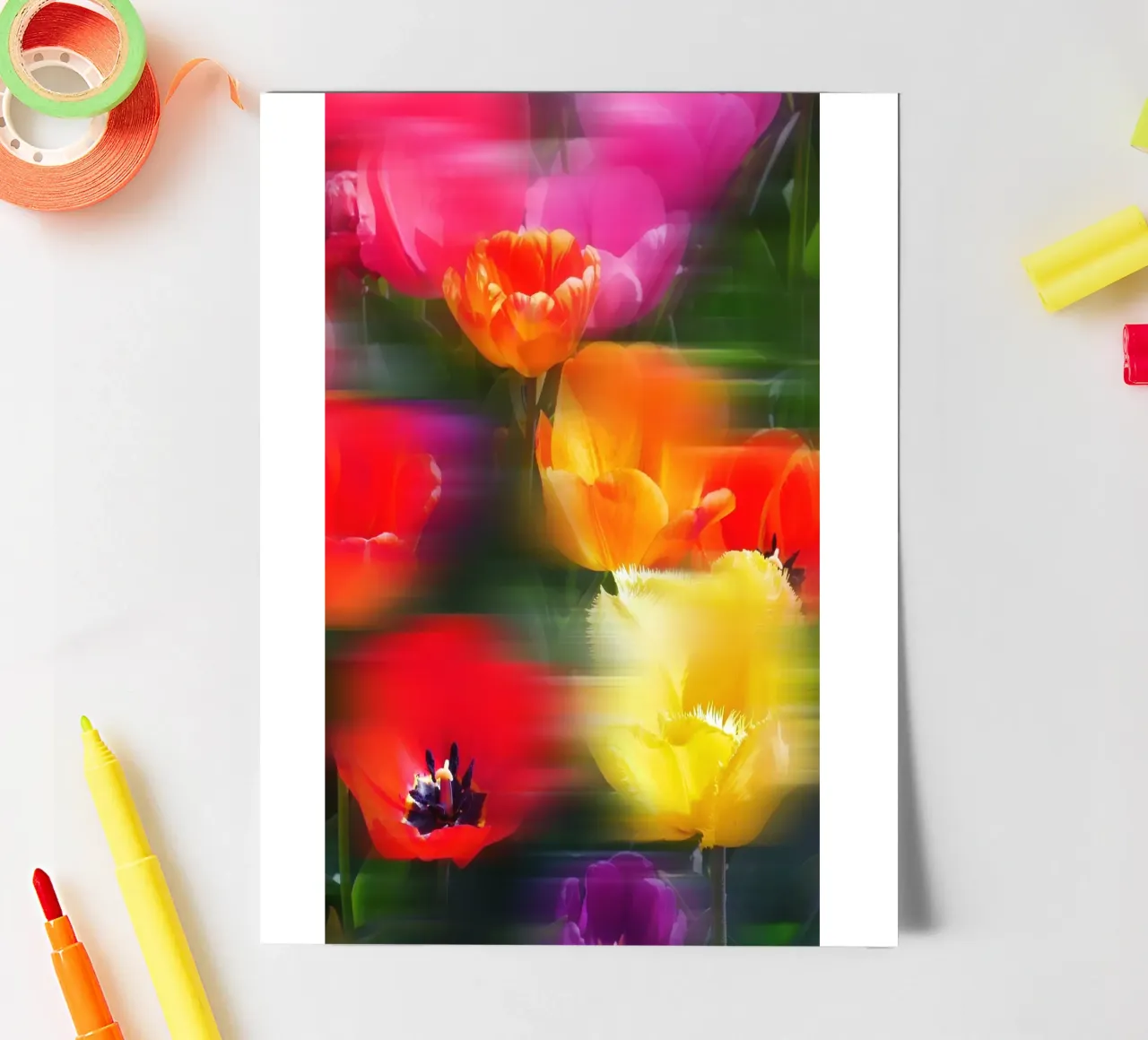 Lebendige bewegliche Blumen Stickerbogen von Dagmar Pels