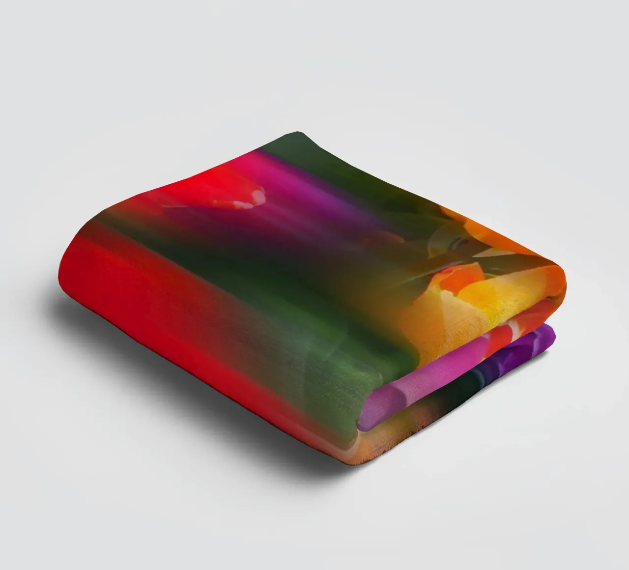 Vibrant Moving Flowers towel by Dagmar Pels