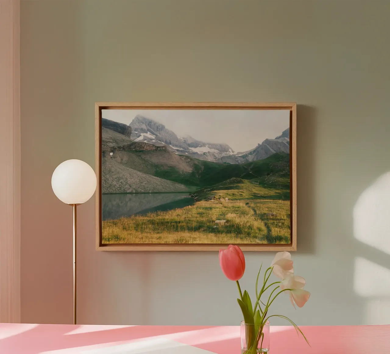 Mountain Lake Reflection canvas by FujiSwiss