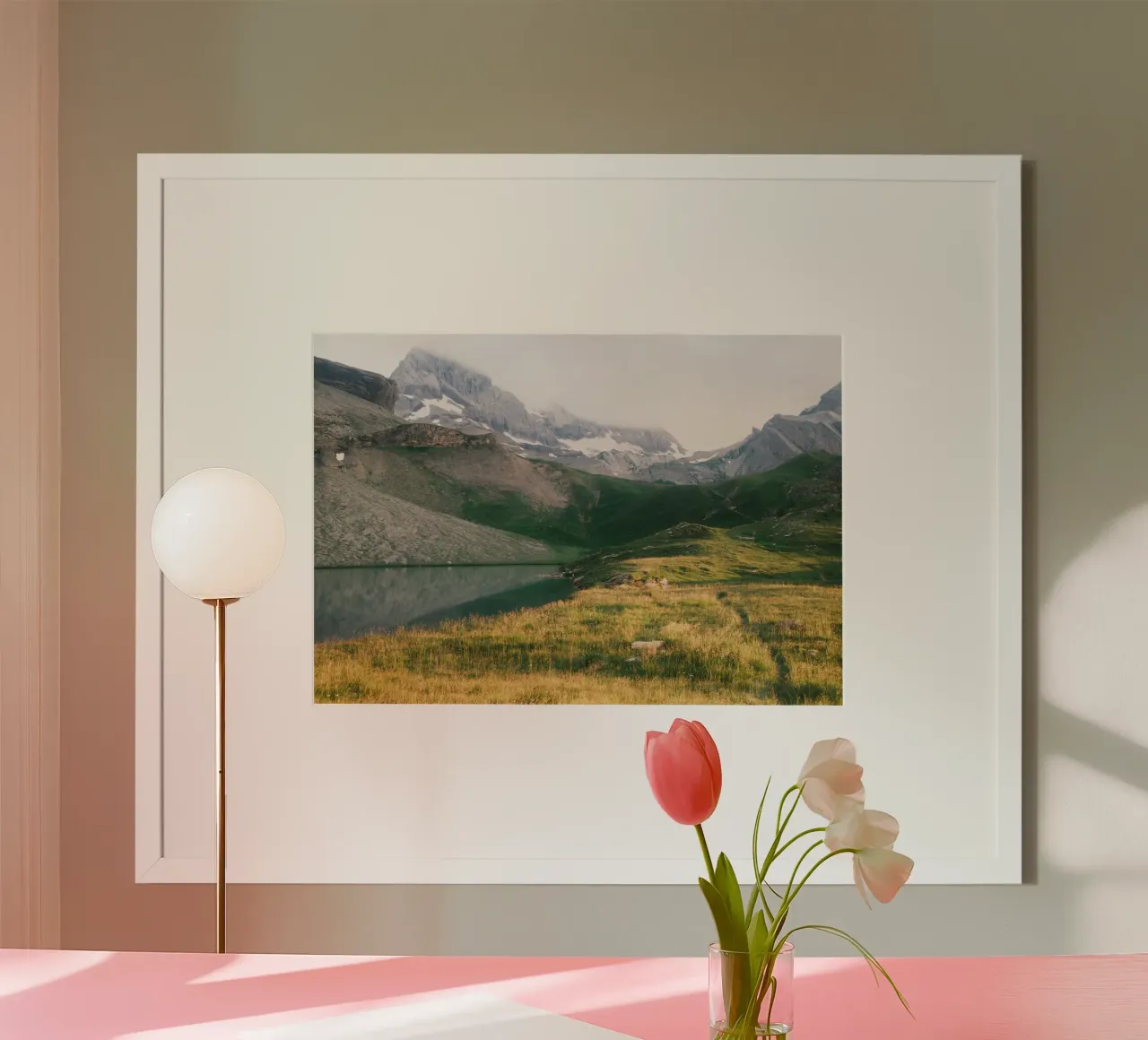 Mountain Lake Reflection poster da FujiSwiss