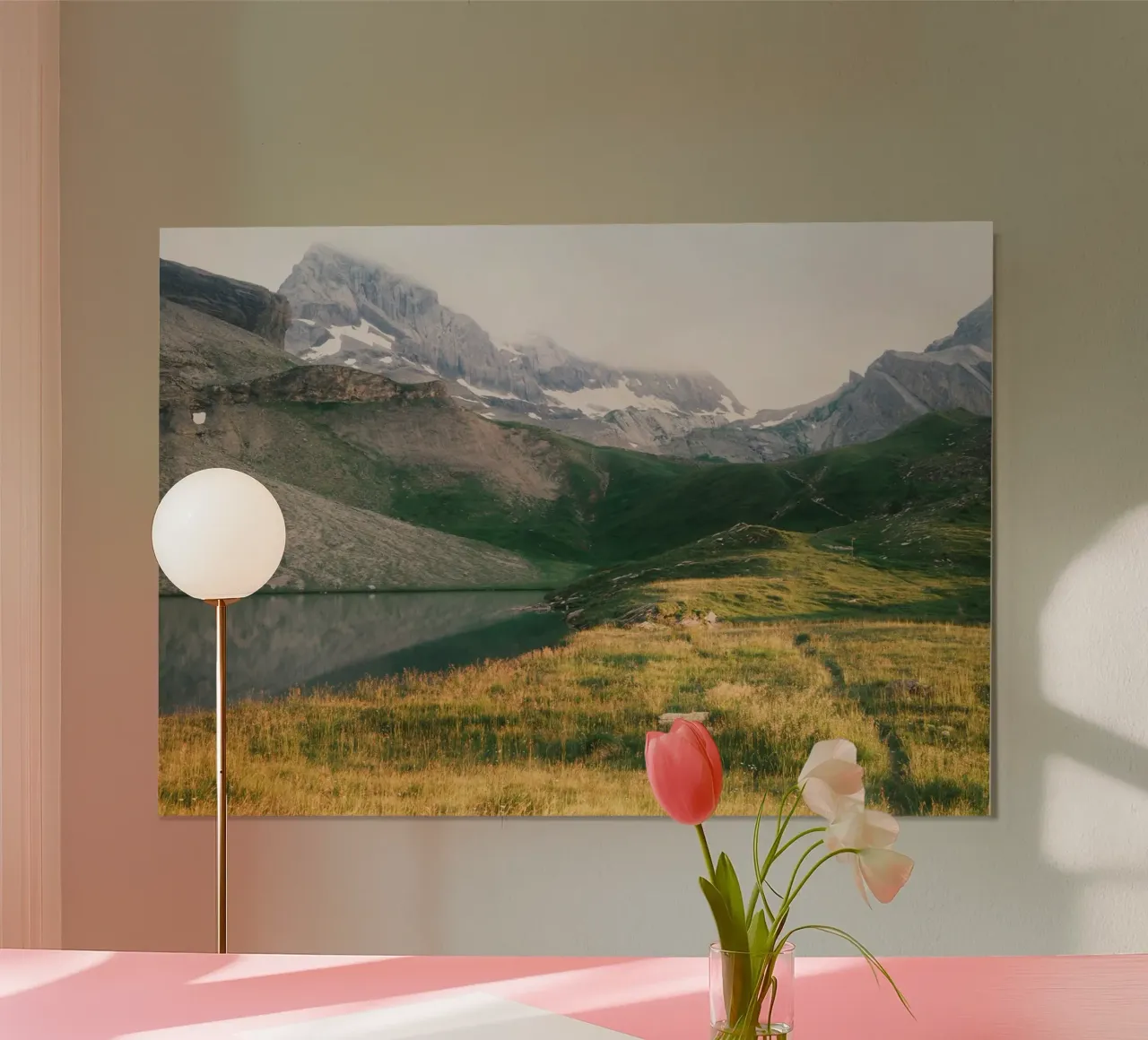 Mountain Lake Reflection poster da FujiSwiss