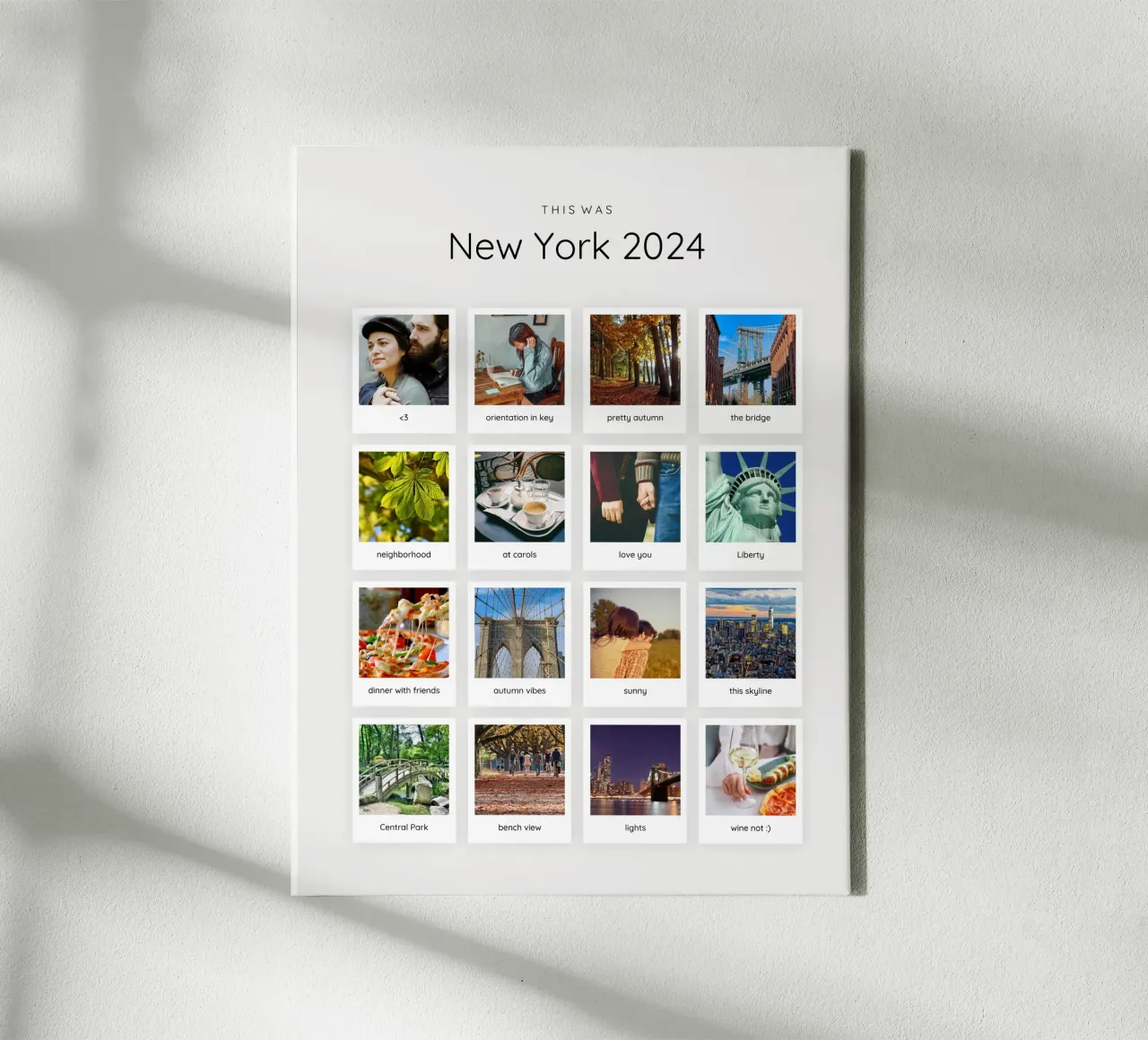 Polaroid Gallery Template Collage canvas by Katja Stehle Design