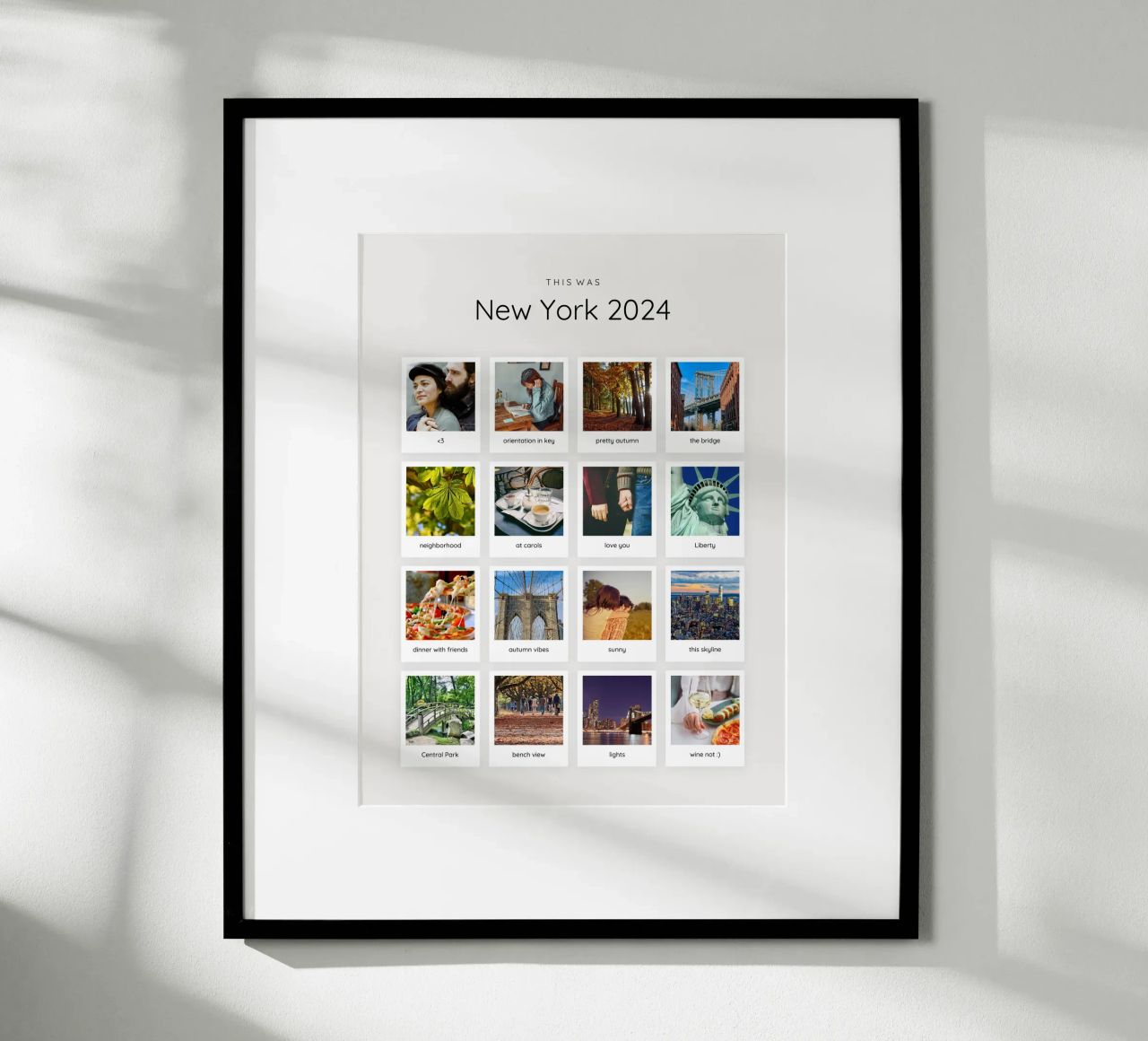 Polaroid Gallerie Vorlage Collage Poster von Katja Stehle Design