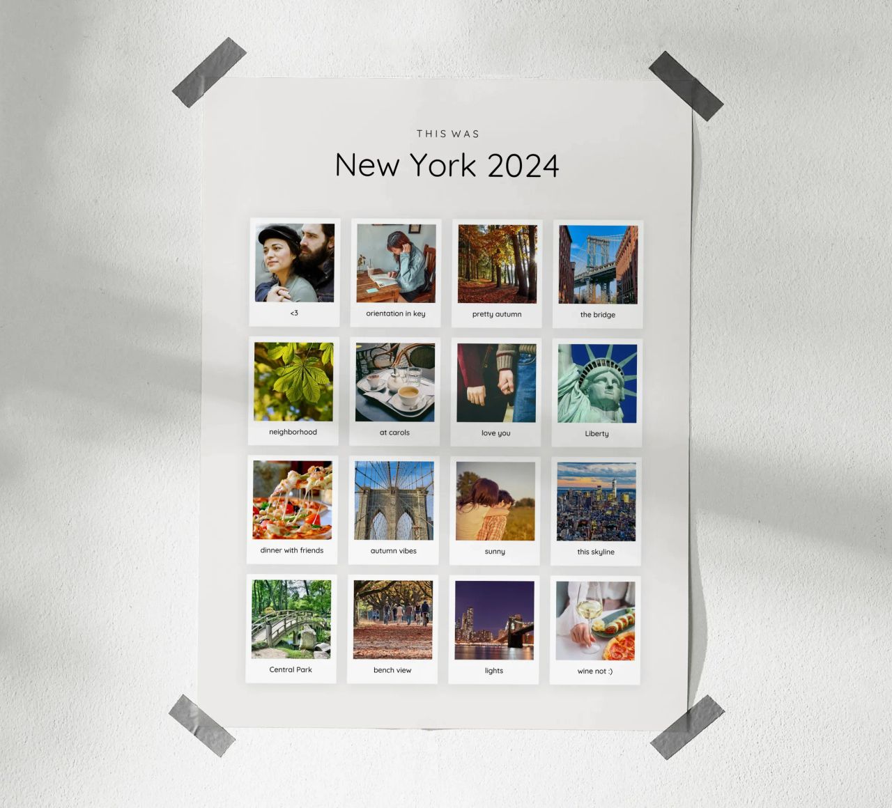 Polaroid Gallerie Vorlage Collage Poster von Katja Stehle Design