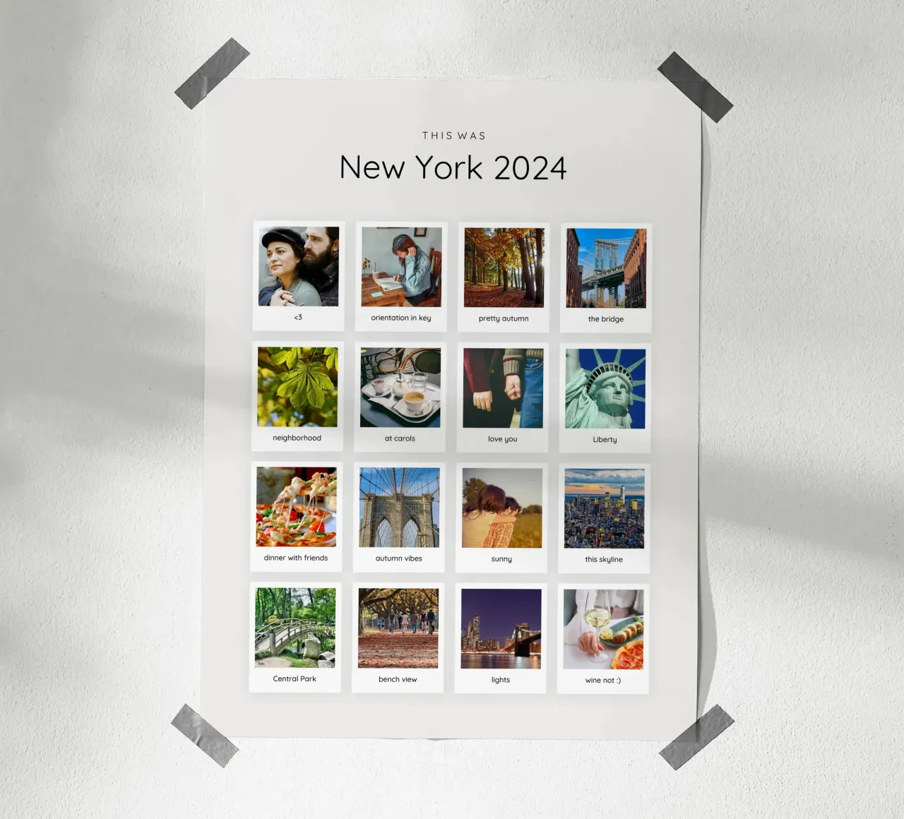 Polaroid Gallery Template Collage hahnemühle by Katja Stehle Design