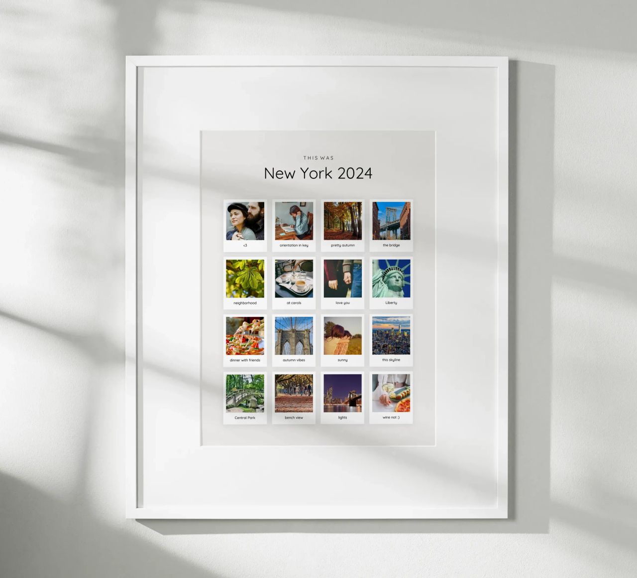 Polaroid Gallerie Vorlage Collage Poster von Katja Stehle Design