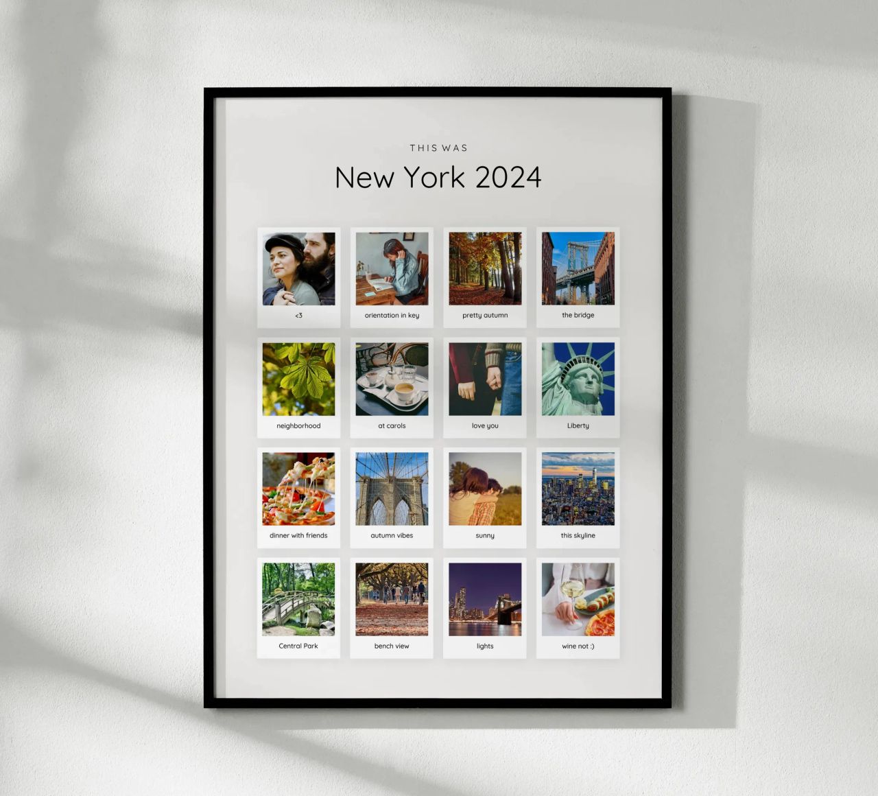 Polaroid Gallerie Vorlage Collage Poster von Katja Stehle Design