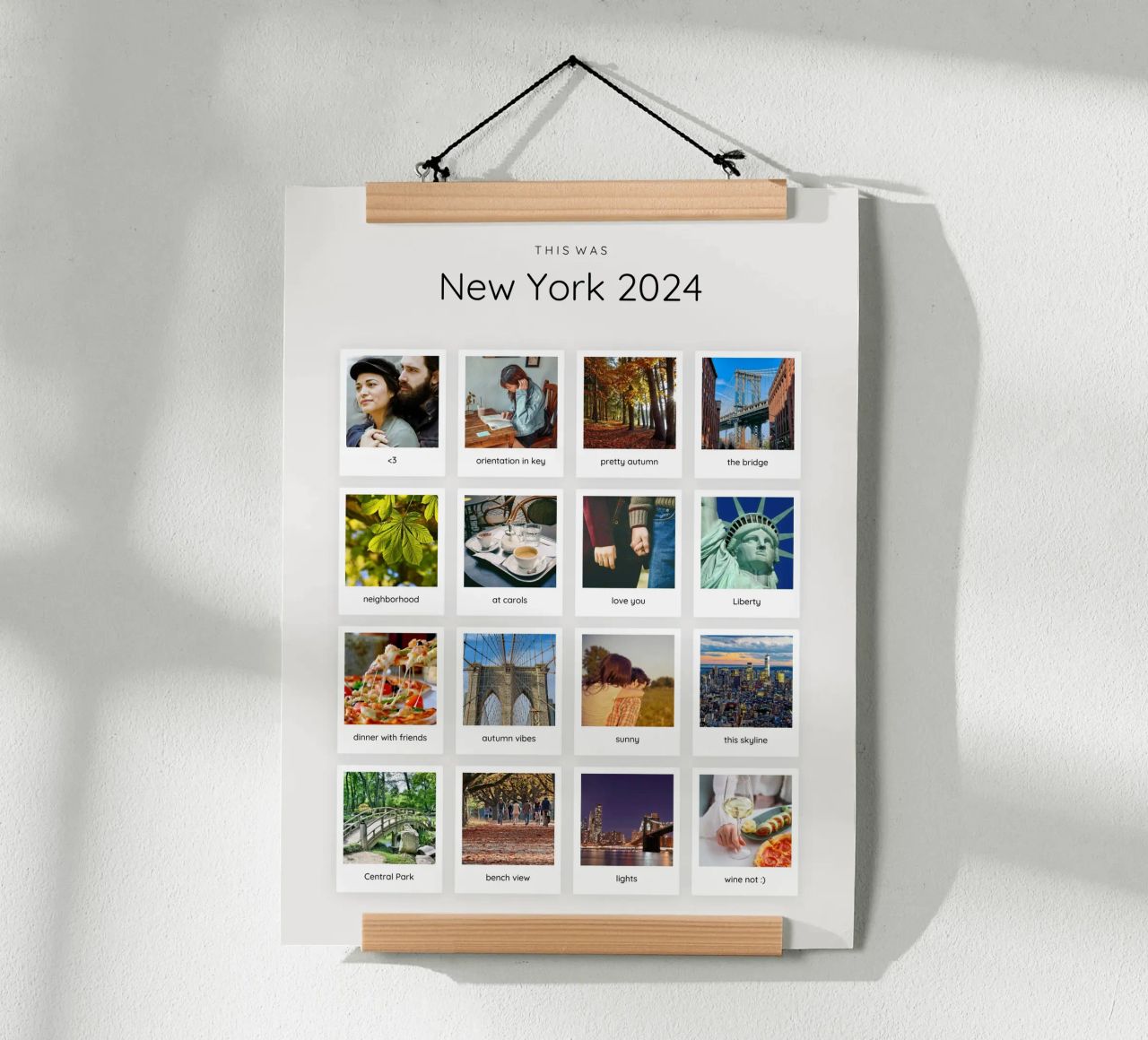 Polaroid Gallerie Vorlage Collage Poster von Katja Stehle Design