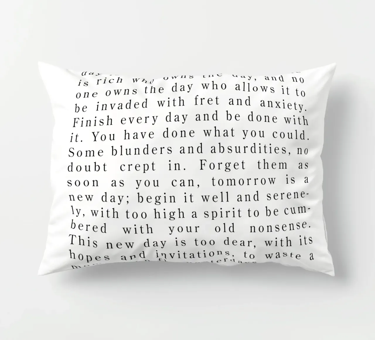 Écrivez-le sur votre cœur tous les jours - Citation de Ralph Waldo Emerson coussin de Summer Soul Co. - Quotes