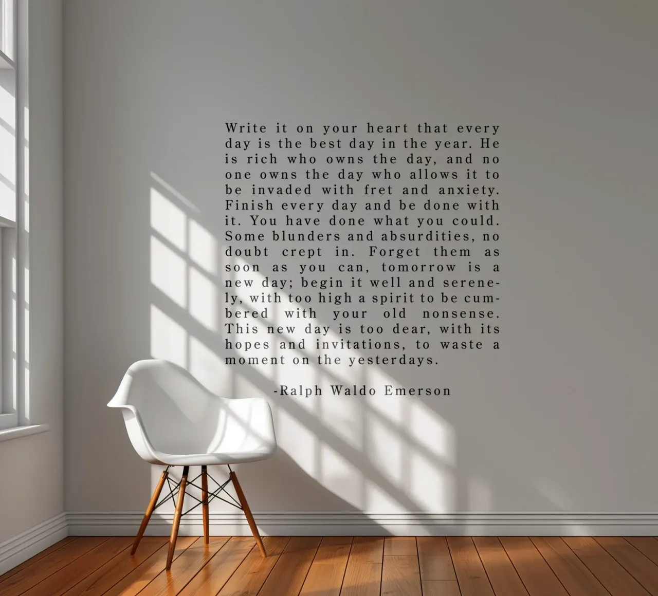 Write it on your heart everyday - Ralph Waldo Emerson quote photo wallpaper by Summer Soul Co. - Quotes