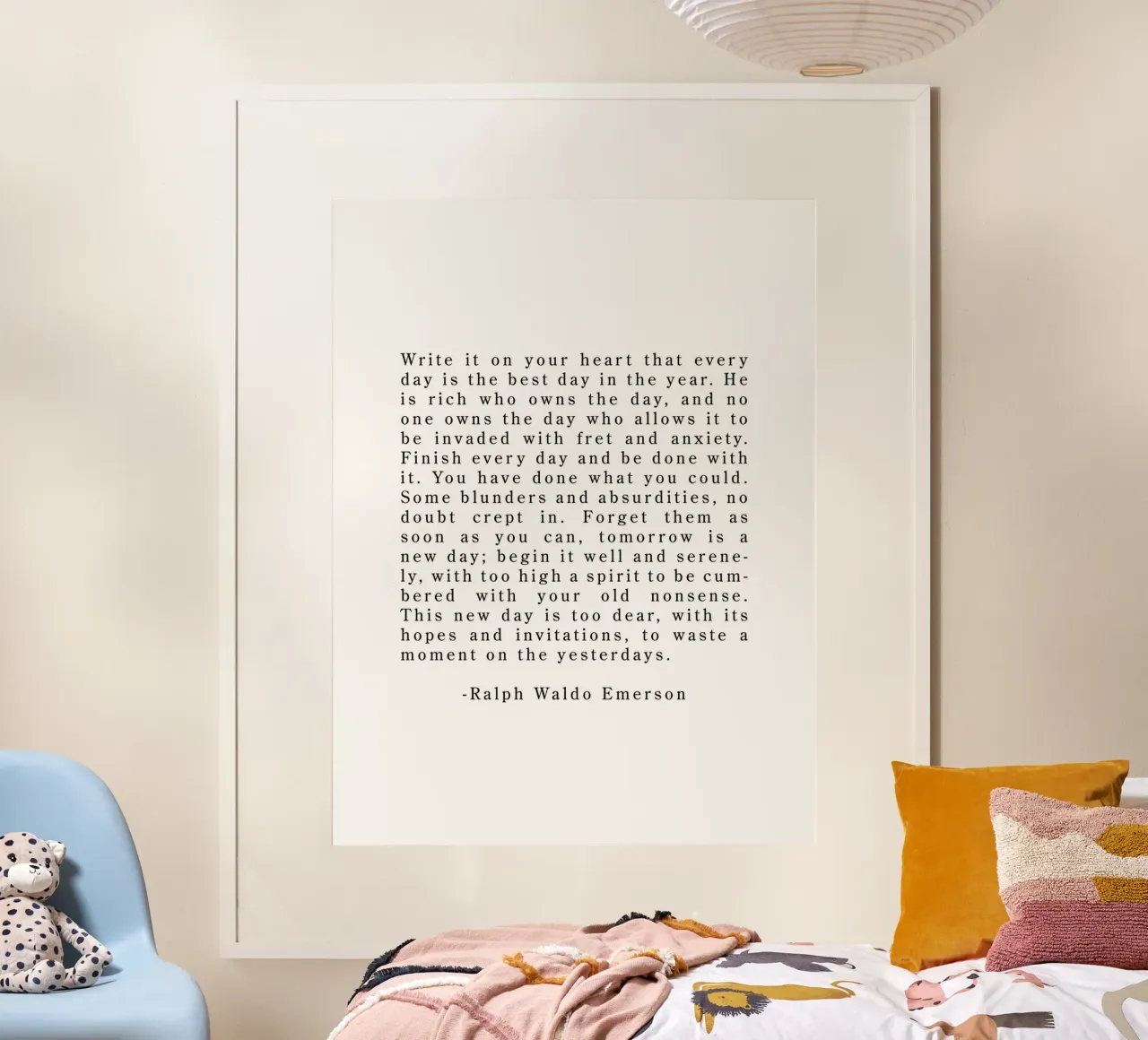 Write it on your heart everyday - Ralph Waldo Emerson quote hahnemühle by Summer Soul Co. - Quotes