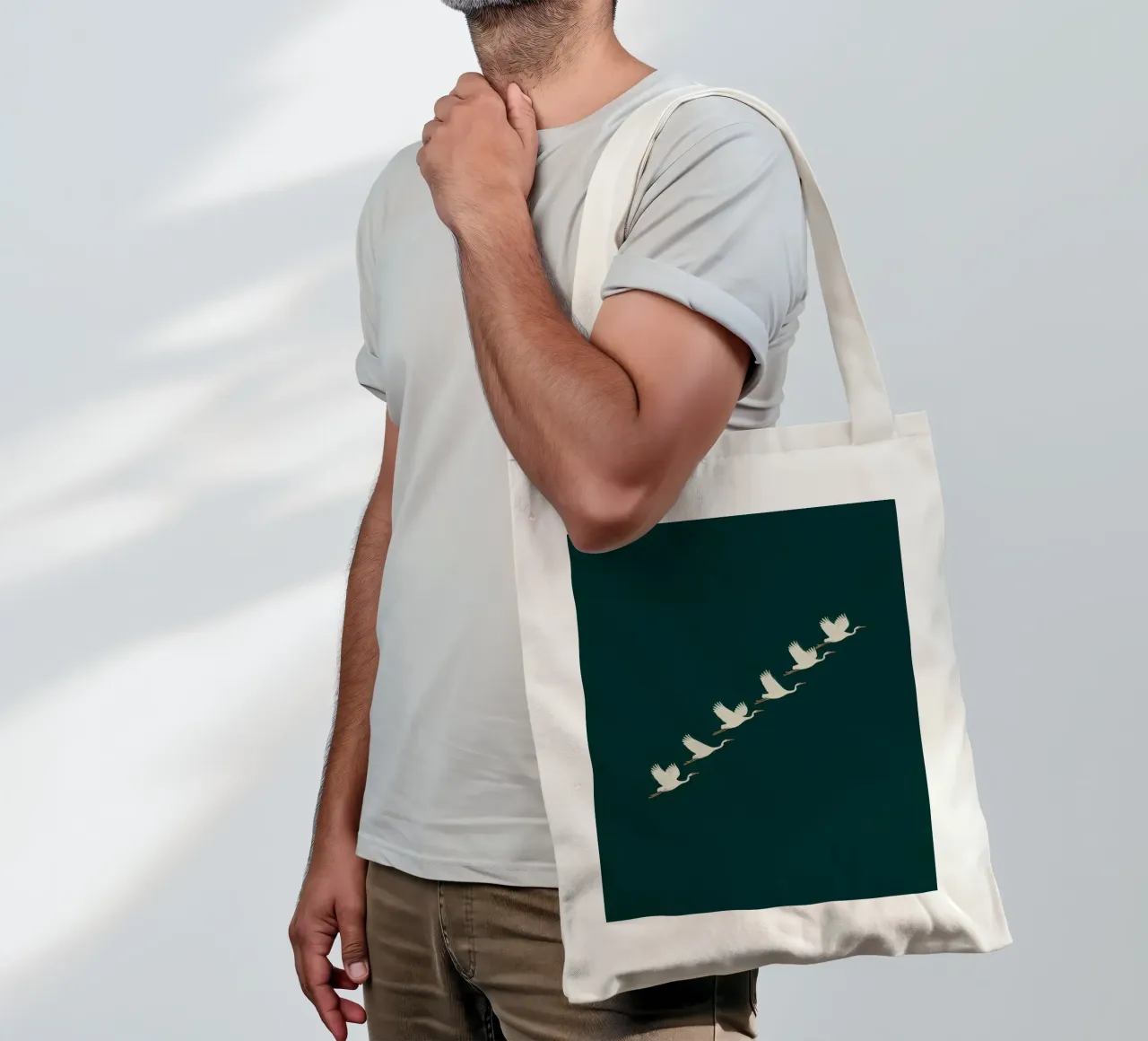 Stormo di cigni borsa in juta da logic