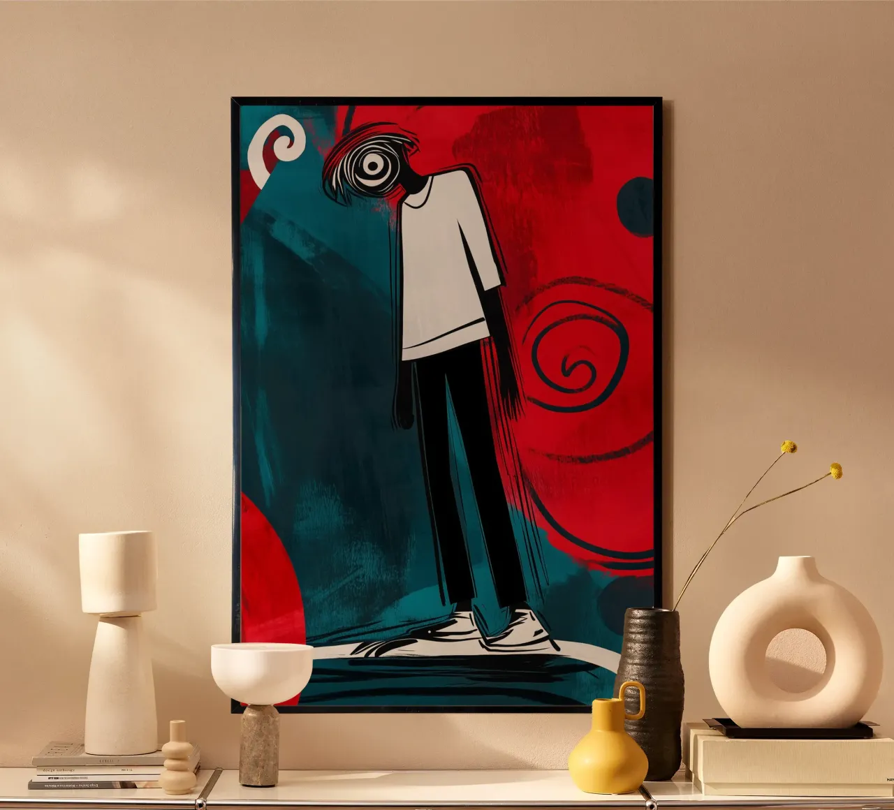 En la vorágine de los pensamientos poster con marco de aluminio de melipo-art