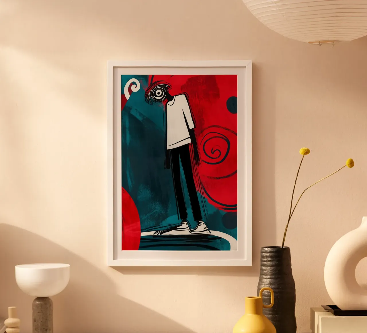 En la vorágine de los pensamientos poster con marco de aluminio de melipo-art