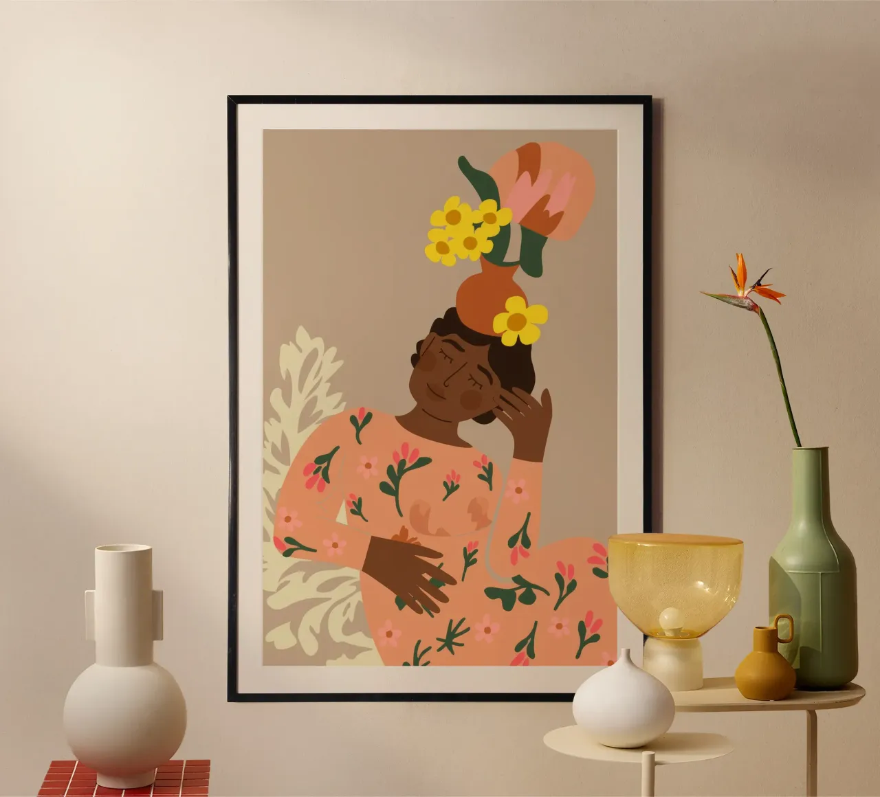 Fantasie d'autunno poster con telaio in alluminio da Artie Shifa