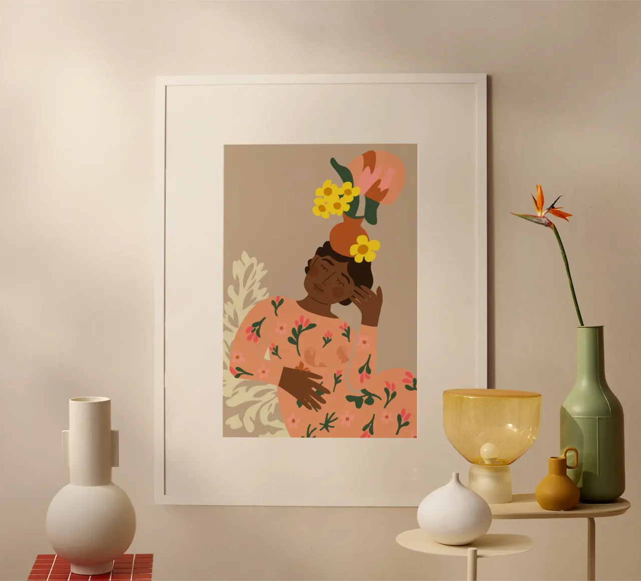 Fantasie d'autunno poster con telaio in alluminio da Artie Shifa