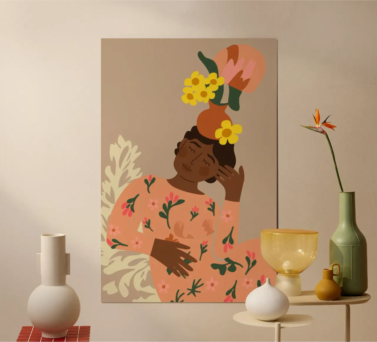 Fantasie d'autunno poster con telaio in alluminio da Artie Shifa