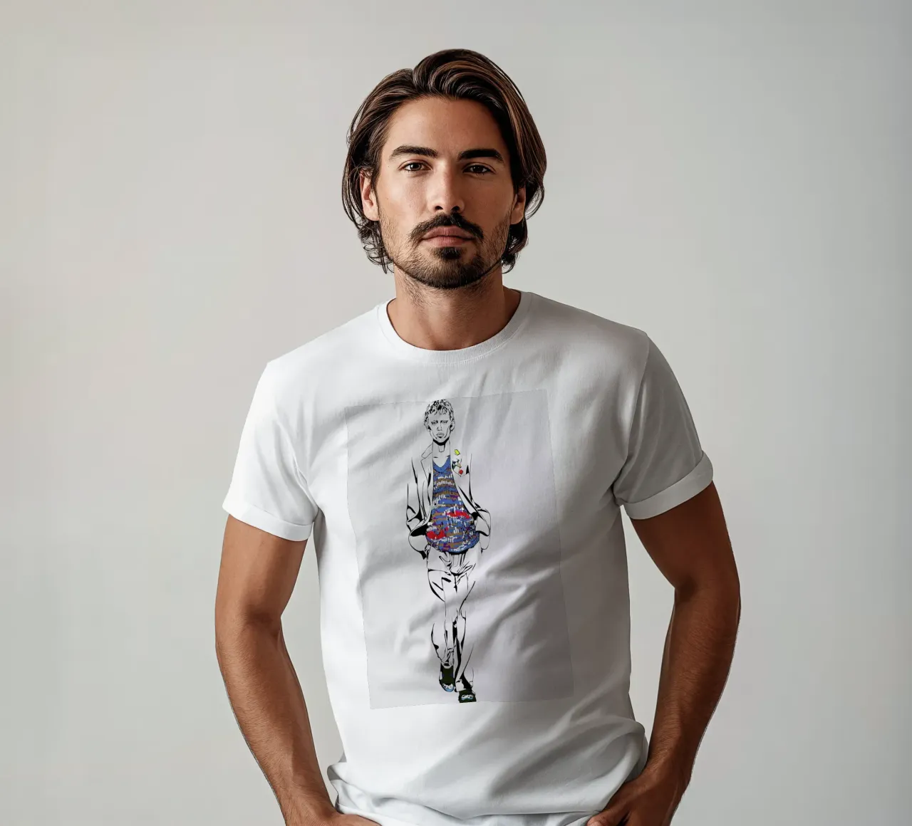 Man 1 t-shirt by Marcell Naubert