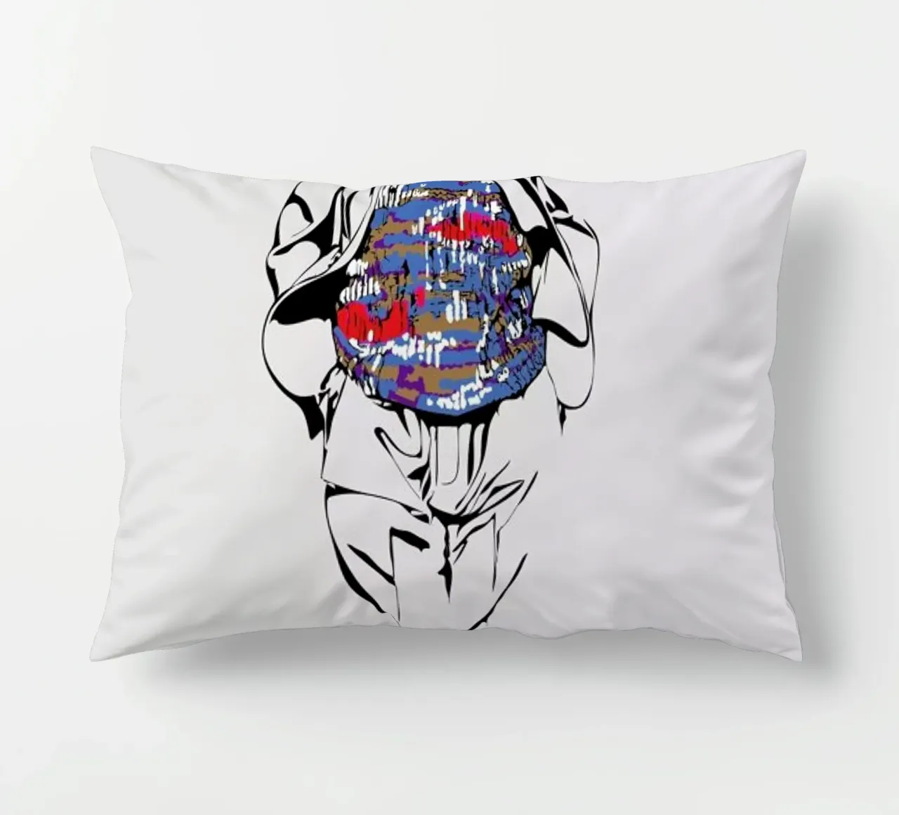 Man 1 decorative cushion by Marcell Naubert