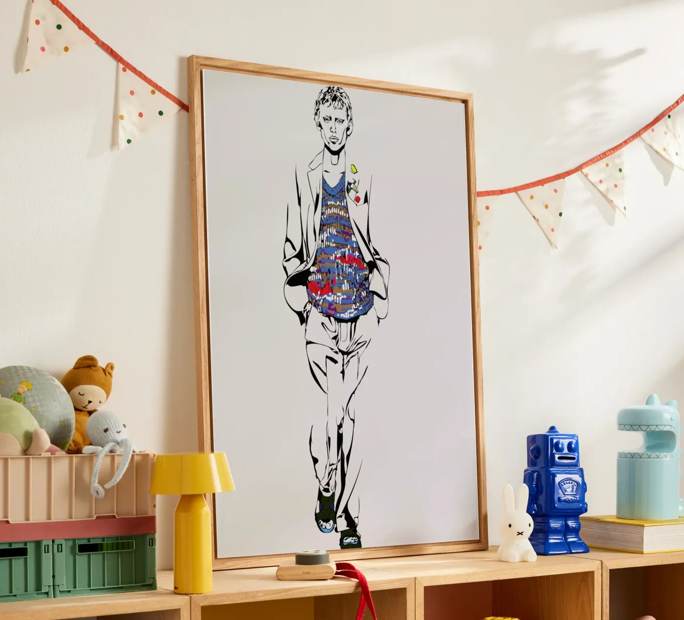 Man 1 acryl van Marcell Naubert