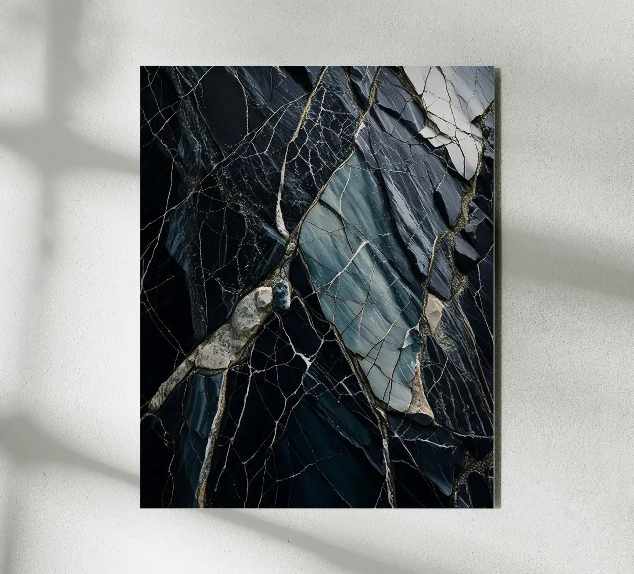 Pietra d'agata nera e pastello, chakra, aura alluminio dibond da bujaboom
