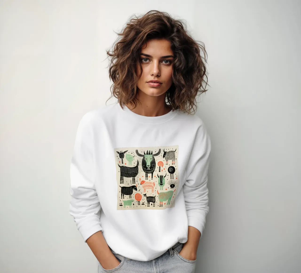 Yak verdi felpa da Minimal Animal Art