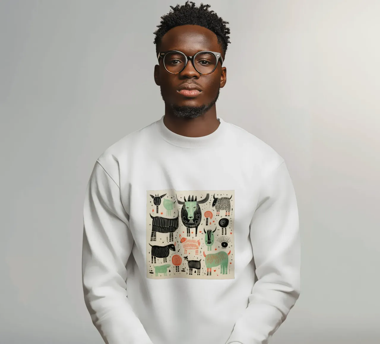 Yak verdi felpa da Minimal Animal Art