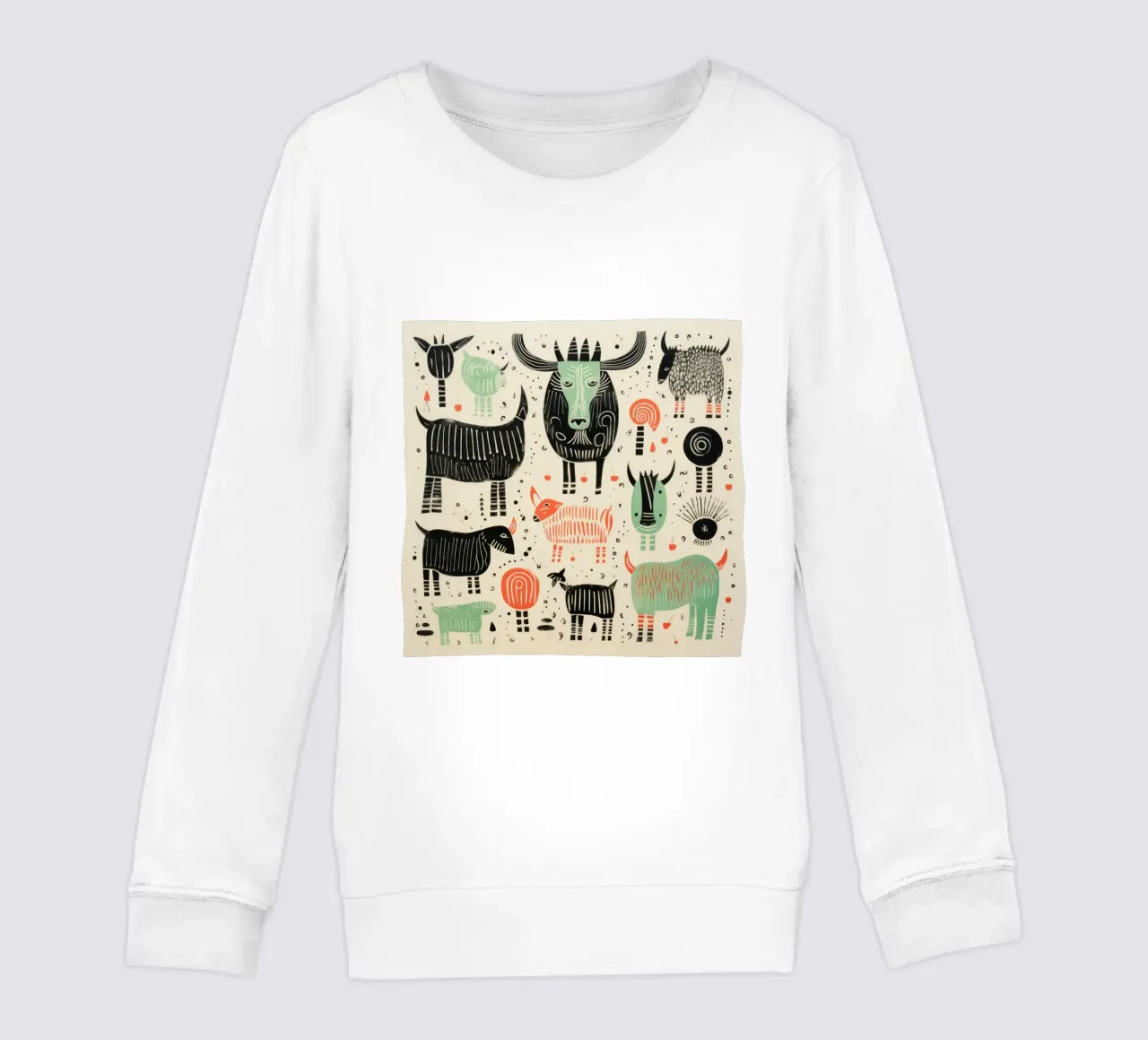 Yak verdi 2 felpa bambino da Minimal Animal Art