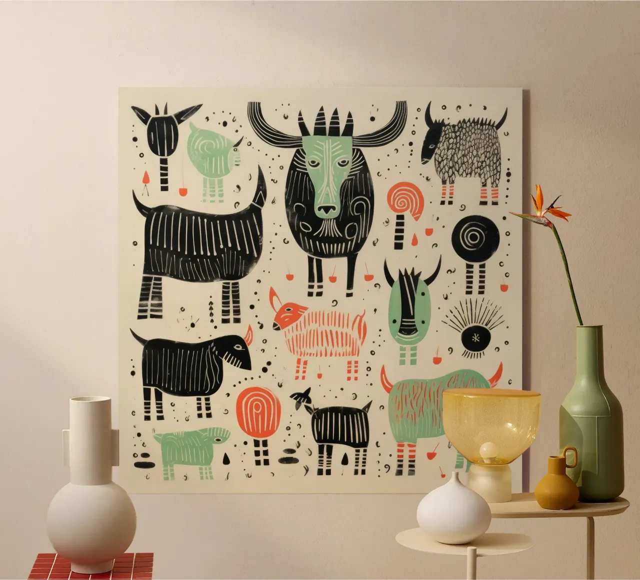 Yak verdi 2 plexiglass da Minimal Animal Art