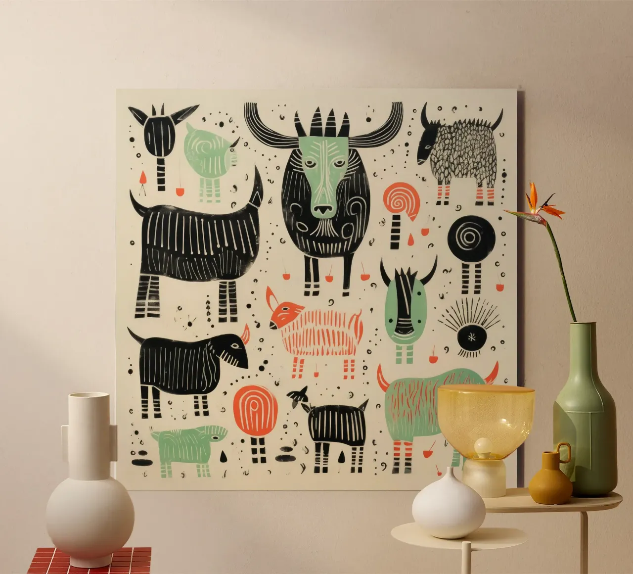 Yak verdi 2 alluminio dibond da Minimal Animal Art