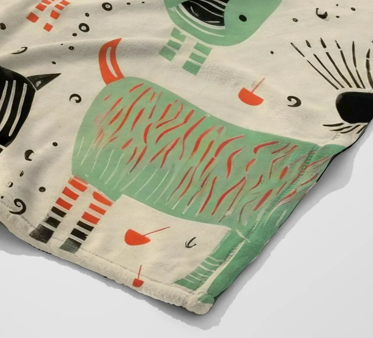 Yak verdi 2 coperta in pile da Minimal Animal Art