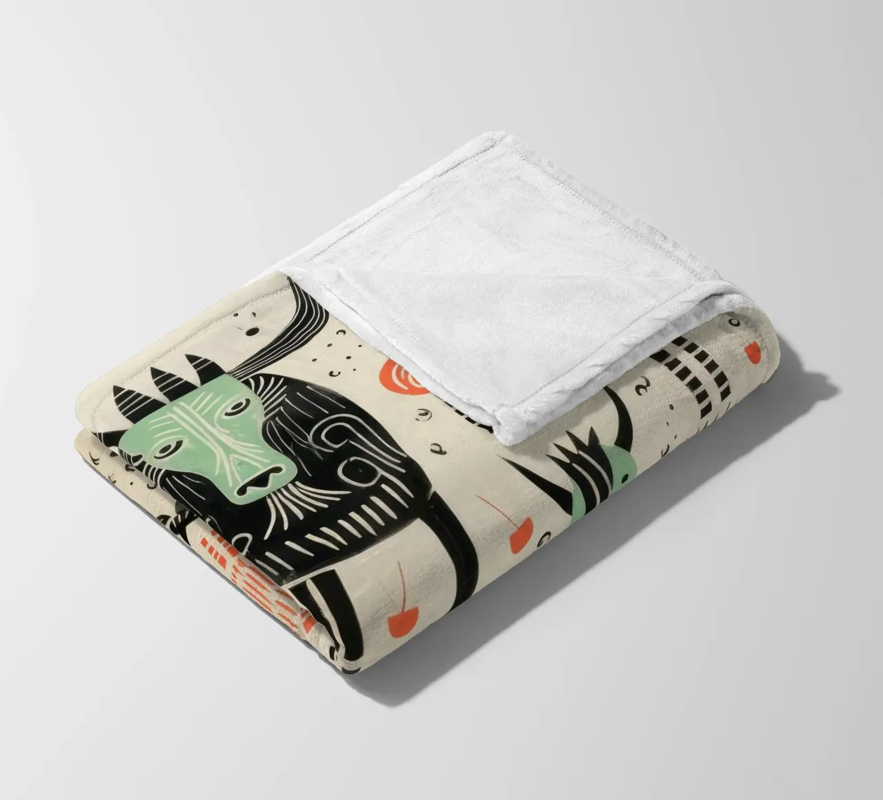 Yak verdi 2 coperta in pile da Minimal Animal Art