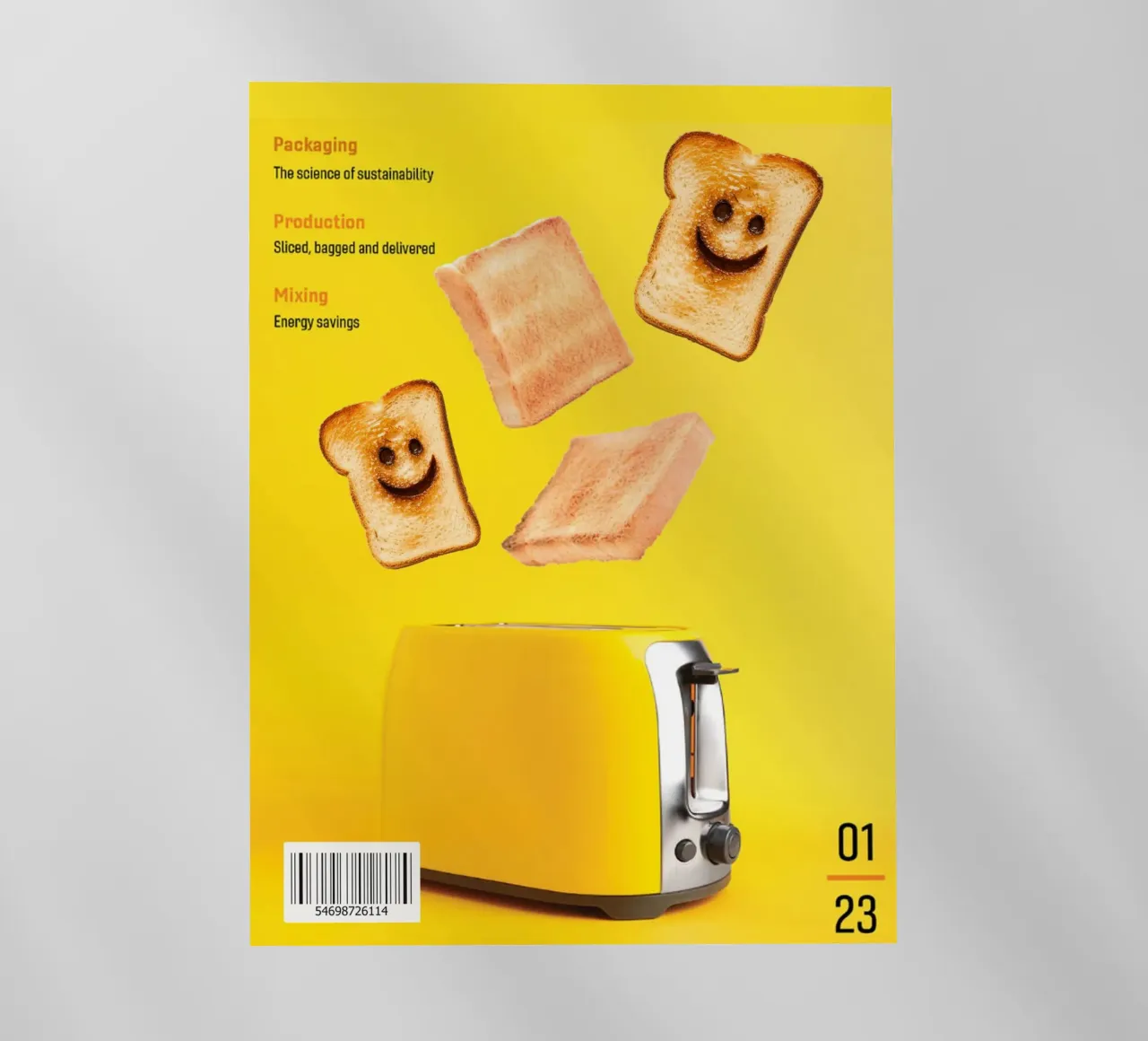 Slices of toasted bread with smiling faces pellicola backlit da ramosashop