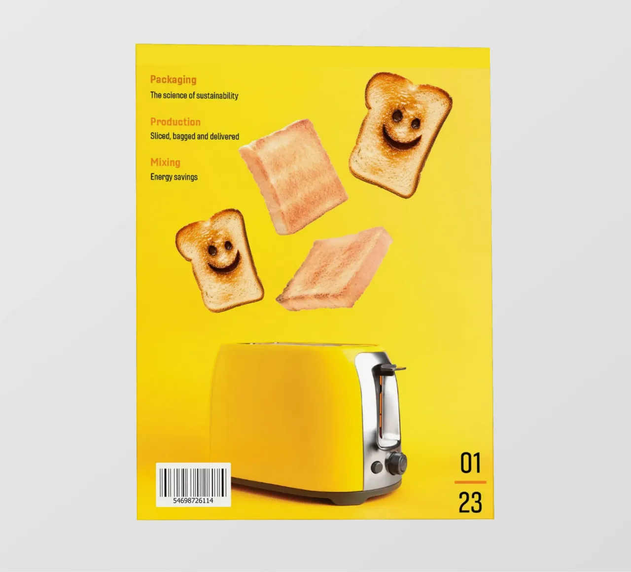 Slices of toasted bread with smiling faces pellicola backlit da ramosashop